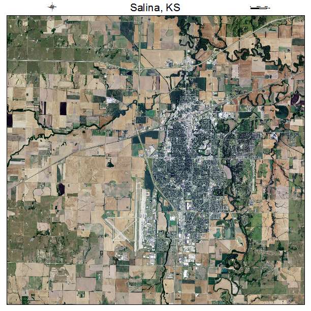 Salina, KS air photo map