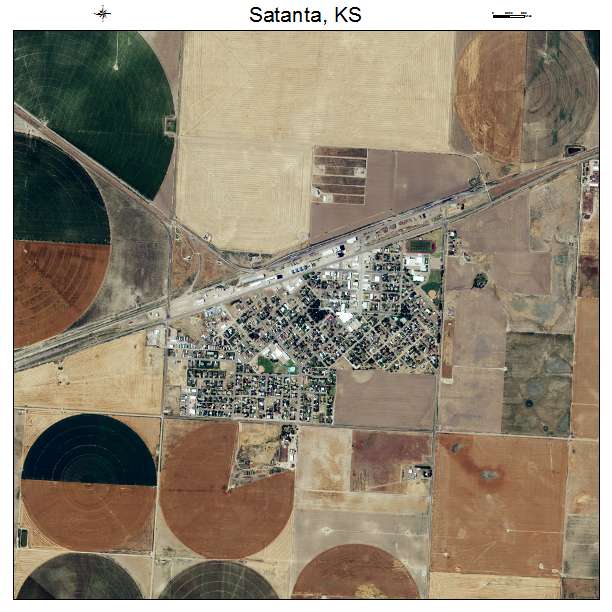 Satanta, KS air photo map