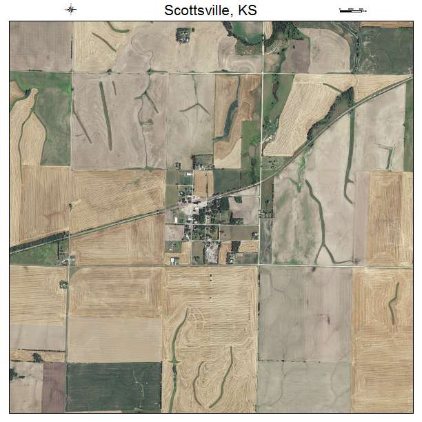 Scottsville, KS air photo map