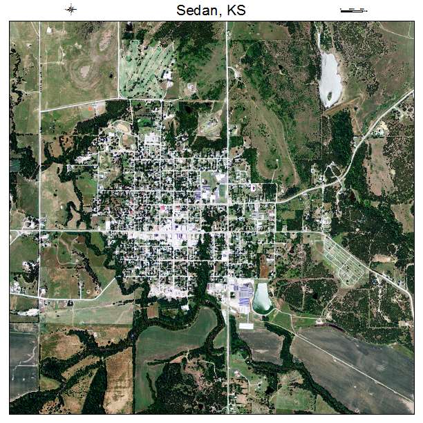 Sedan, KS air photo map