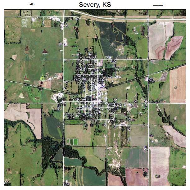 Severy, KS air photo map