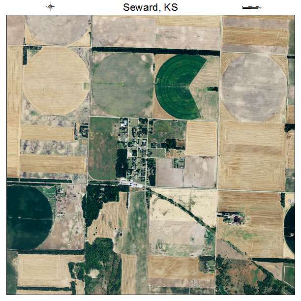 Seward, KS air photo map