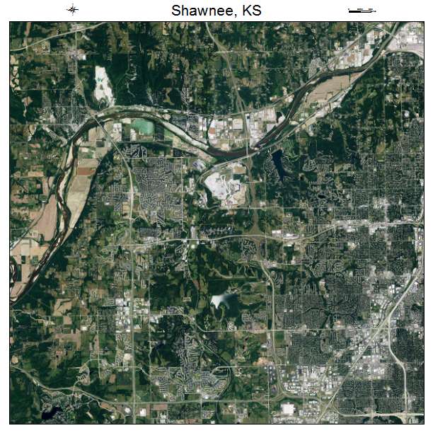 Shawnee, KS air photo map