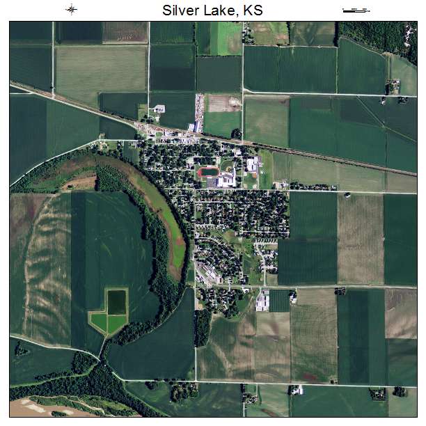 Silver Lake, KS air photo map