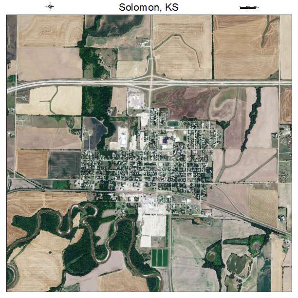 Solomon, KS air photo map