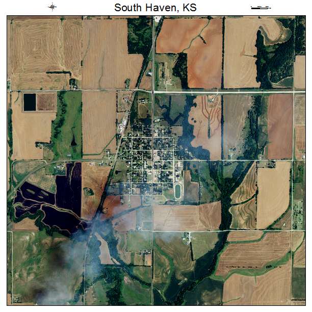 South Haven, KS air photo map