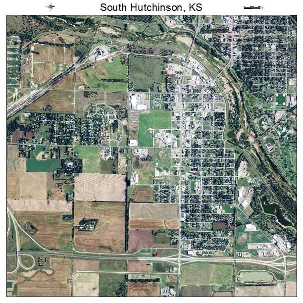 South Hutchinson, KS air photo map