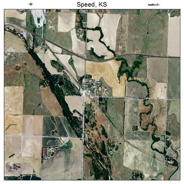 Speed, KS air photo map