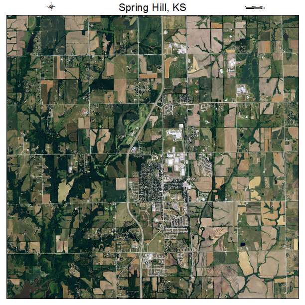 Spring Hill, KS air photo map