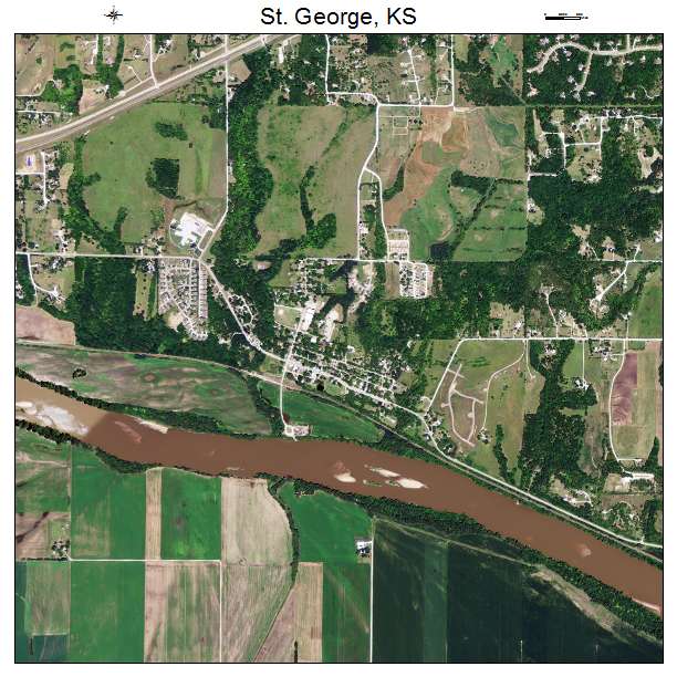 St George, KS air photo map