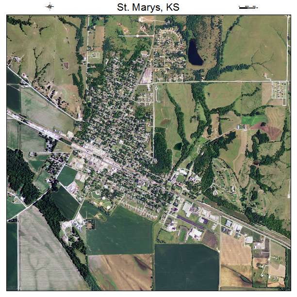 St Marys, KS air photo map