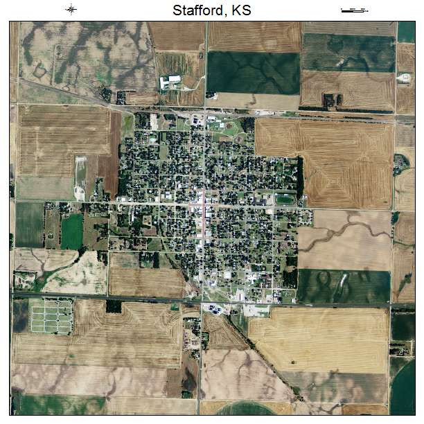 Stafford, KS air photo map