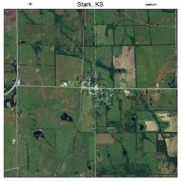 Stark, KS air photo map