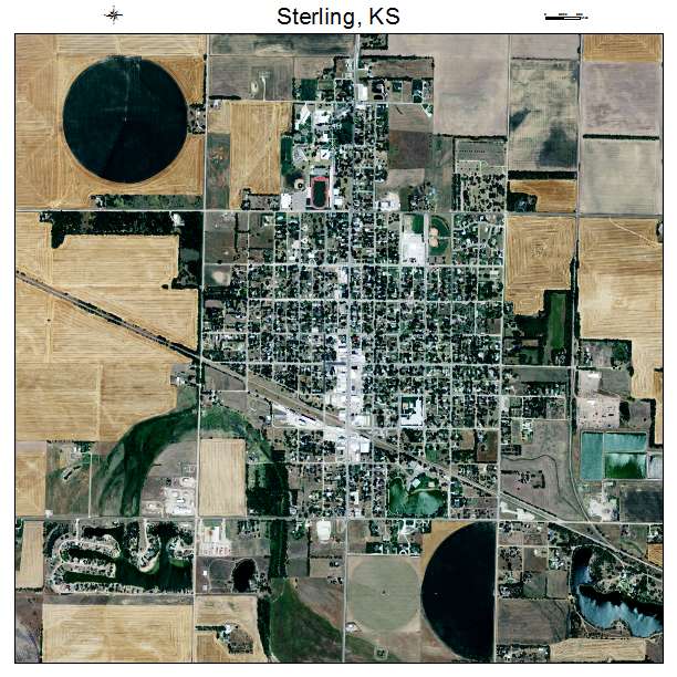 Sterling, KS air photo map