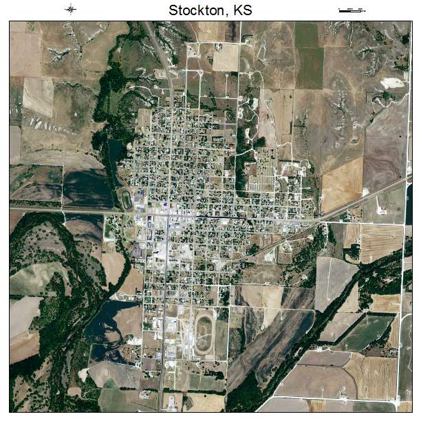 Stockton, KS air photo map