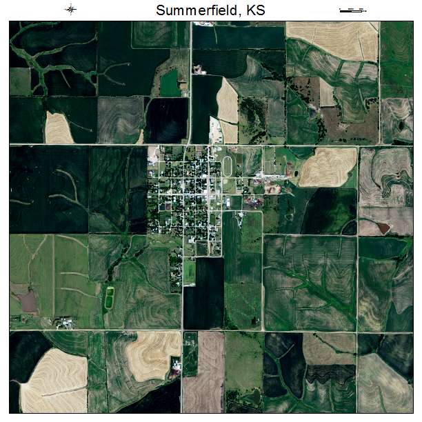 Summerfield, KS air photo map