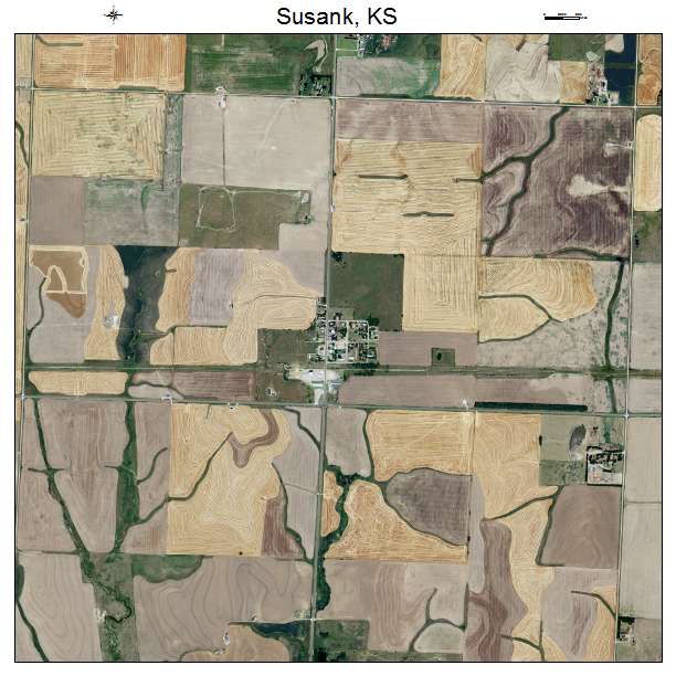 Susank, KS air photo map