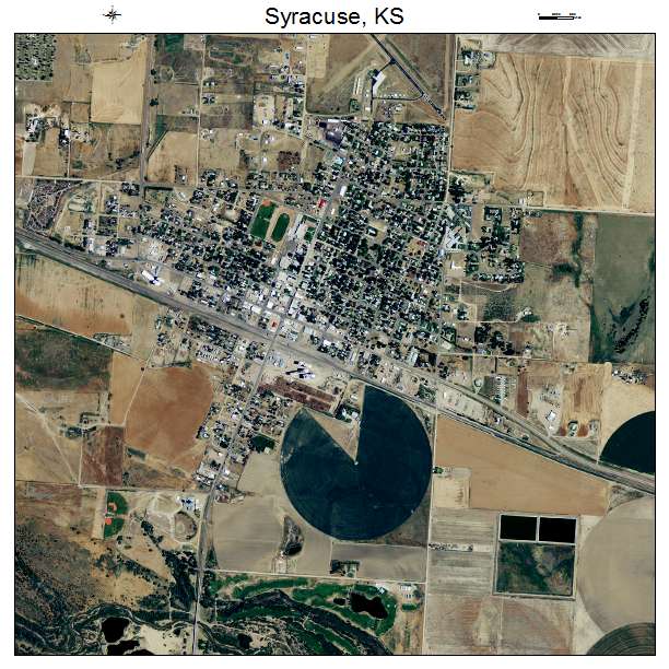 Syracuse, KS air photo map