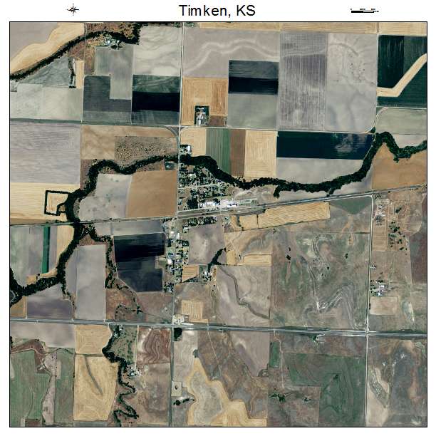 Timken, KS air photo map