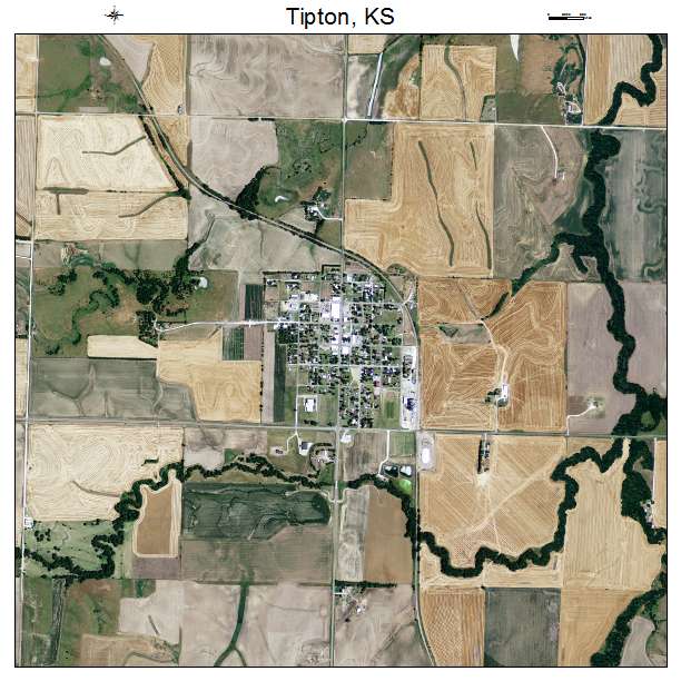 Tipton, KS air photo map