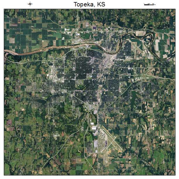 Topeka, KS air photo map