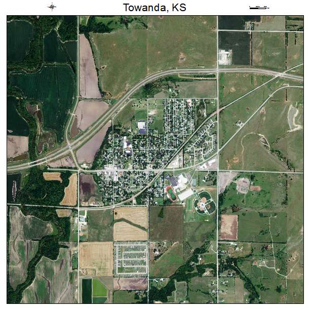 Towanda, KS air photo map