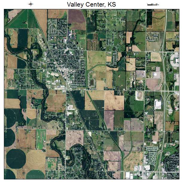 Valley Center, KS air photo map