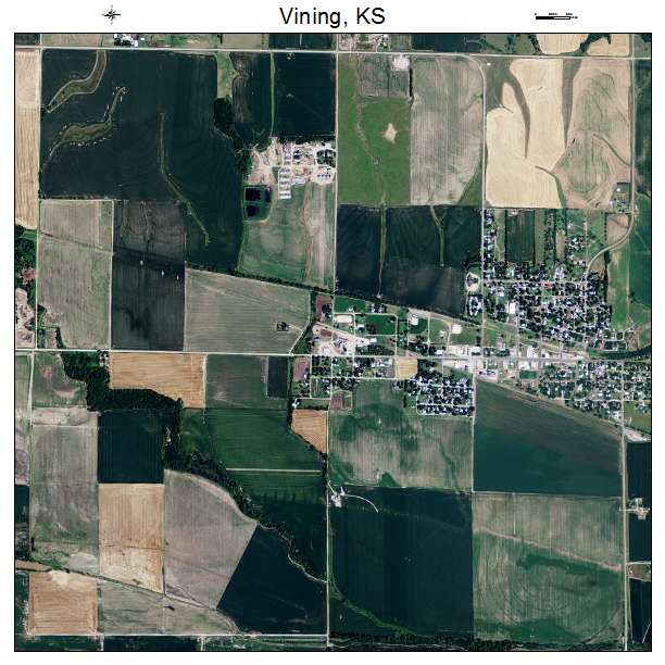 Vining, KS air photo map