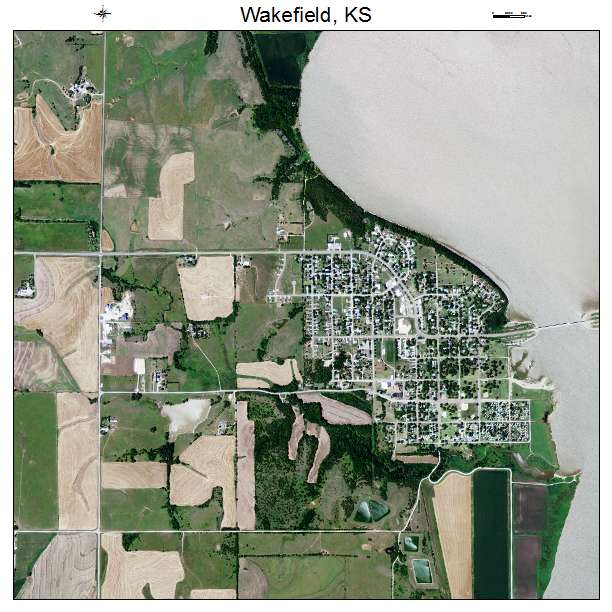 Wakefield, KS air photo map