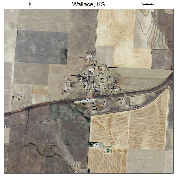 Wallace, KS air photo map