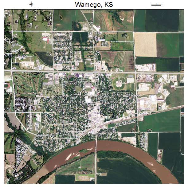 Wamego, KS air photo map