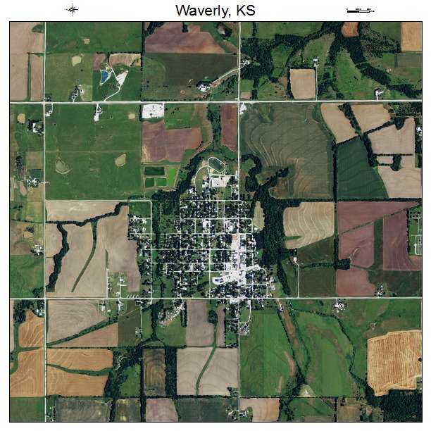 Waverly, KS air photo map