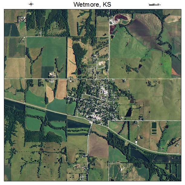 Wetmore, KS air photo map