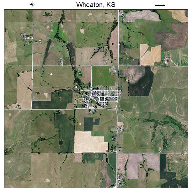Wheaton, KS air photo map