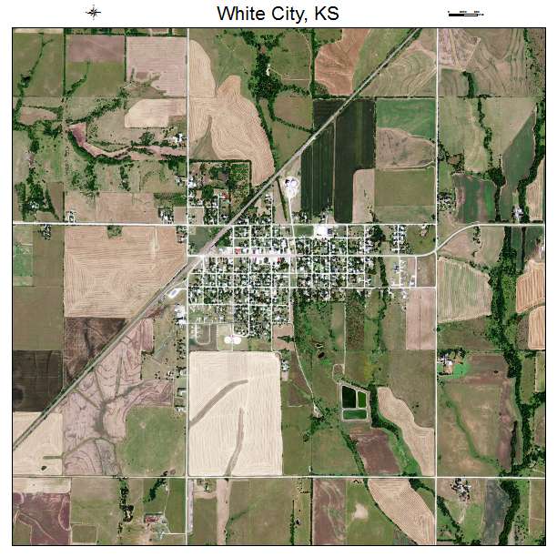 White City, KS air photo map