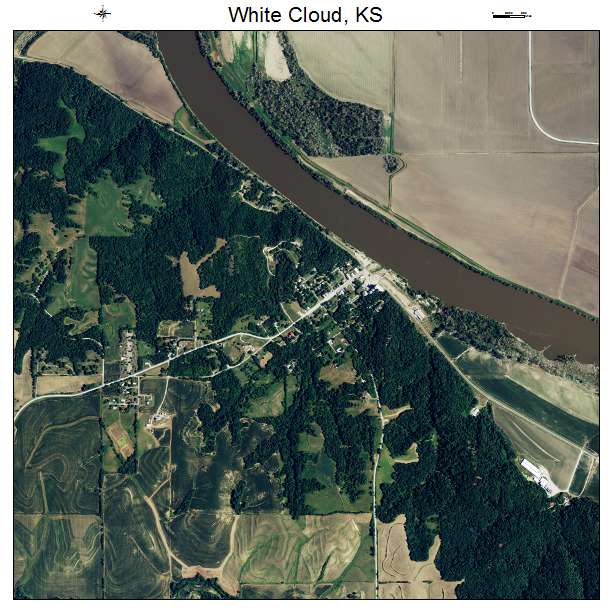 White Cloud, KS air photo map
