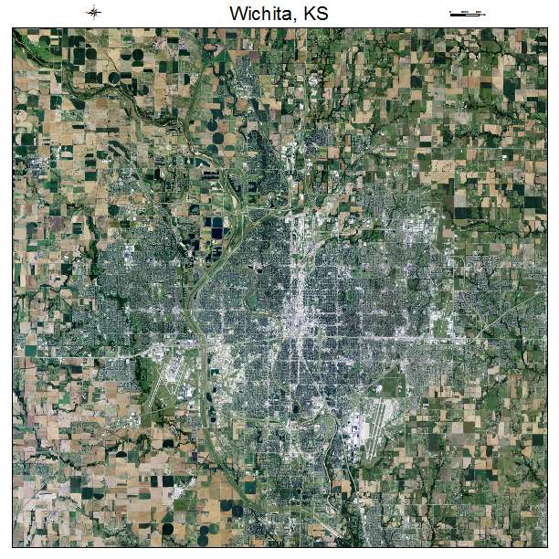 Wichita, KS air photo map