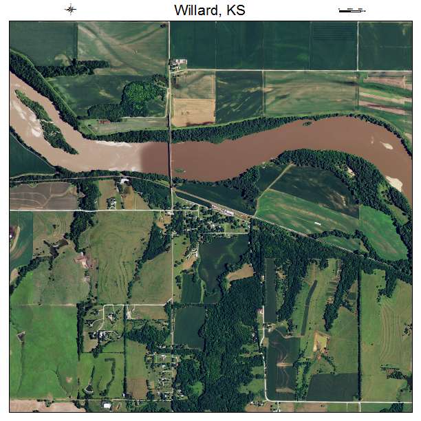 Willard, KS air photo map