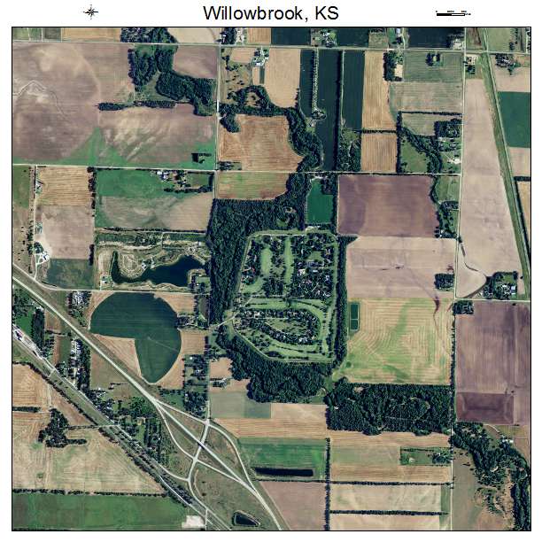 Willowbrook, KS air photo map