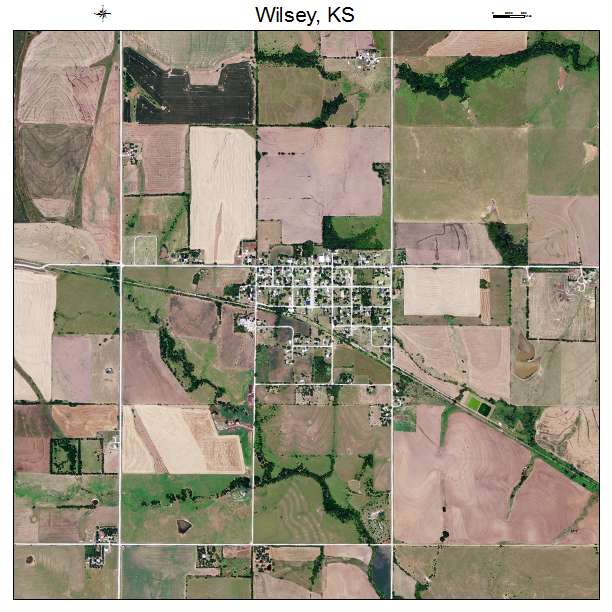 Wilsey, KS air photo map