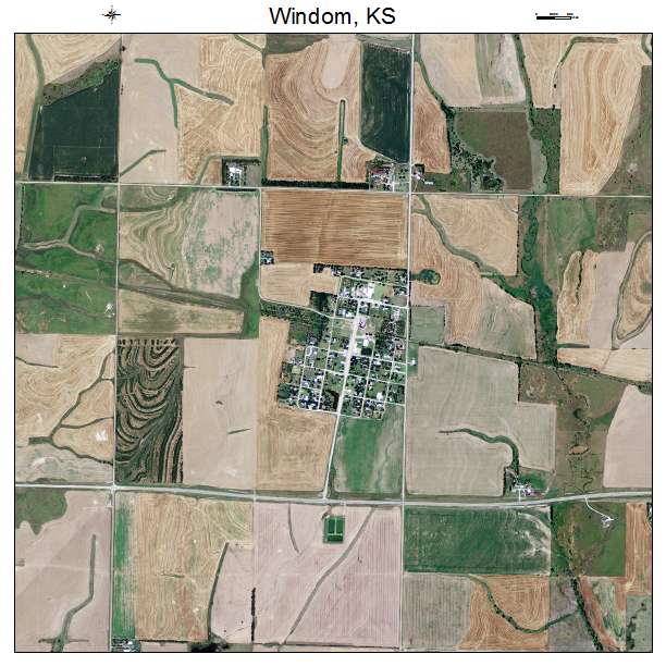 Windom, KS air photo map