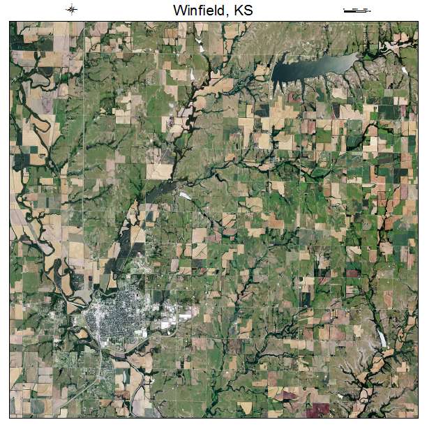 Winfield, KS air photo map