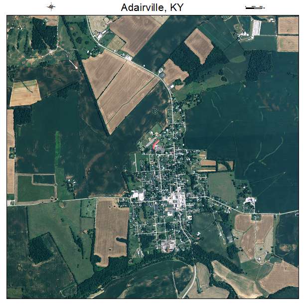 Adairville, KY air photo map