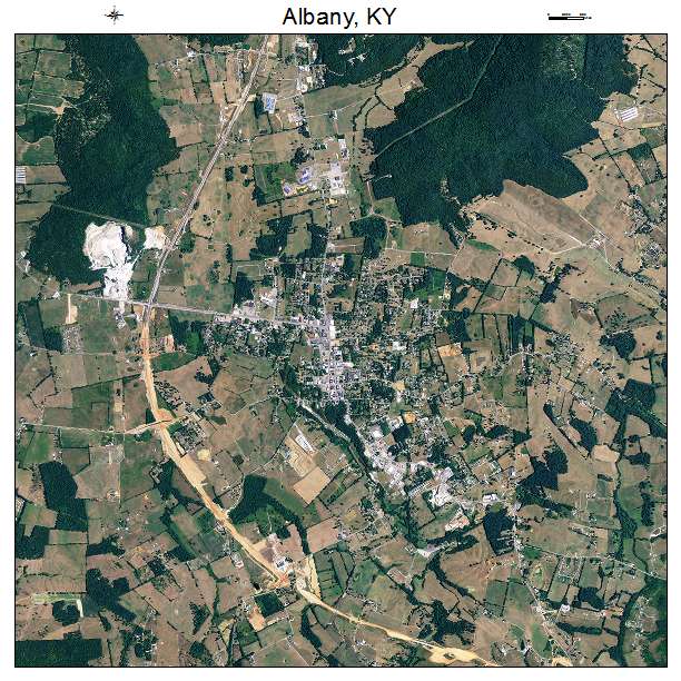 Albany, KY air photo map