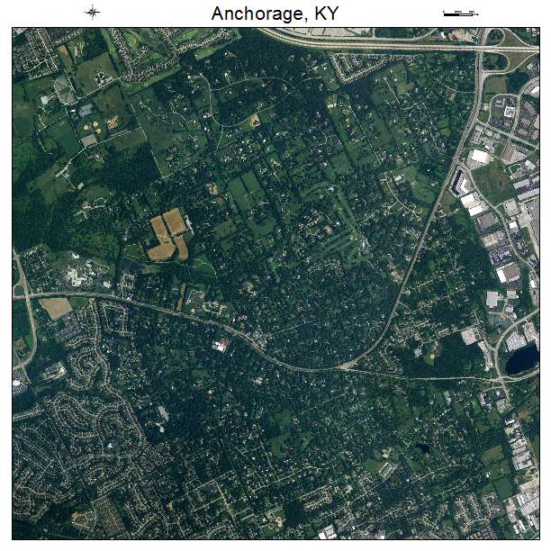 Anchorage, KY air photo map
