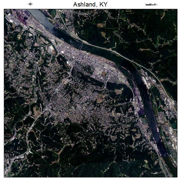Ashland, KY air photo map