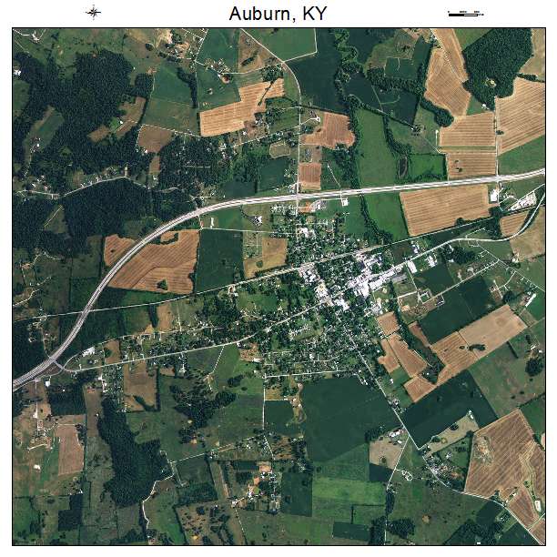 Auburn, KY air photo map