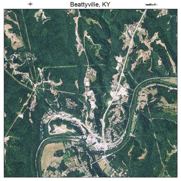 Beattyville, KY air photo map