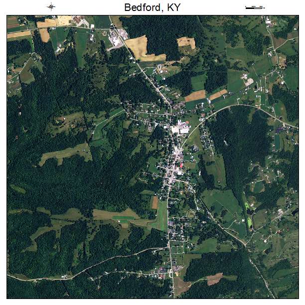 Bedford, KY air photo map
