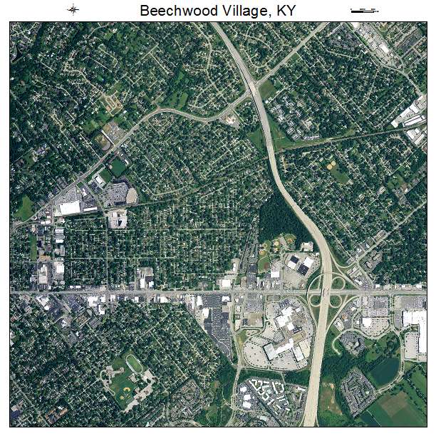 Beechwood Village, KY air photo map